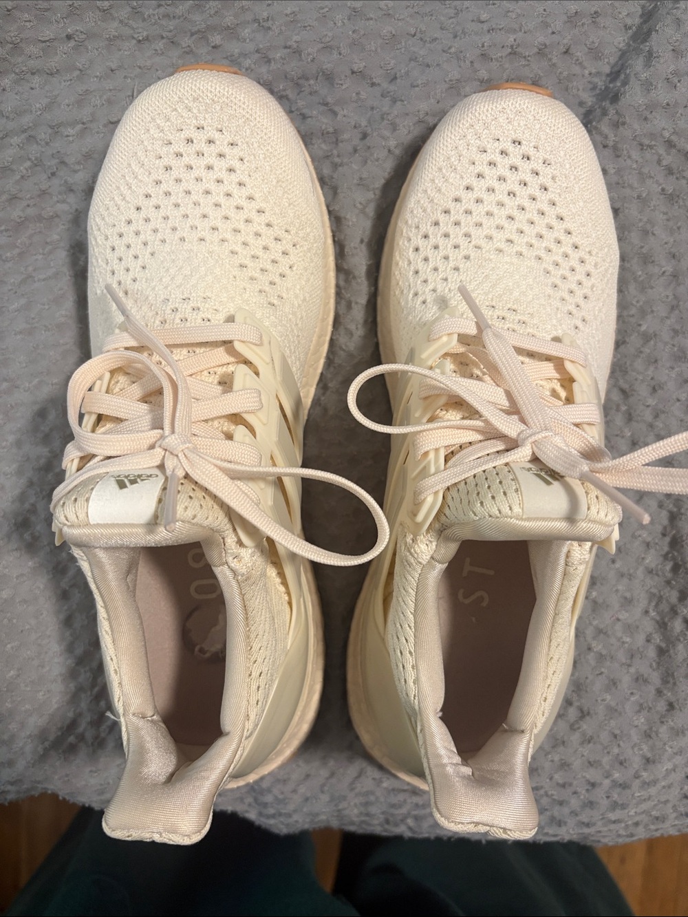 adidas ultra boost Women's Cream Knit Running Shoes
